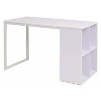Psací stůl s regálem 120x60 cm Dekorhome Bílá / dub,Psací stůl s regálem 120x60 cm Dekorhome Bíl