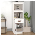 vidaXL Skříň highboard bílá 34x40x108,5 cm masivní borové dřevo