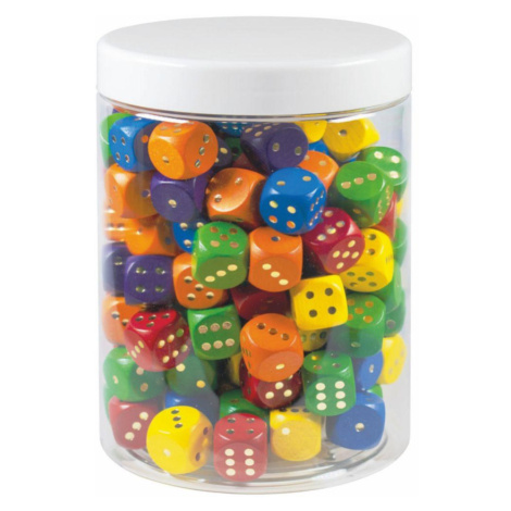 Hrací kostky barevné dřevo - společenská hra/150 ks Detoa
