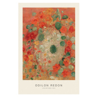 Obrazová reprodukce Nasturtiums (Vintage Floral Painting) - Odilon Redon, 26.7 × 40 cm