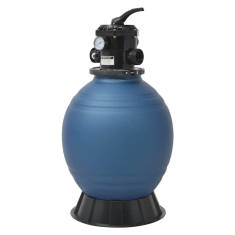 vidaXL Bazénová písková filtrace s 6polohovým ventilem modrá 460 mm