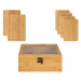 ERNESTO® Sada kuchyňských bambusových prkének / Bambusový box na čaj