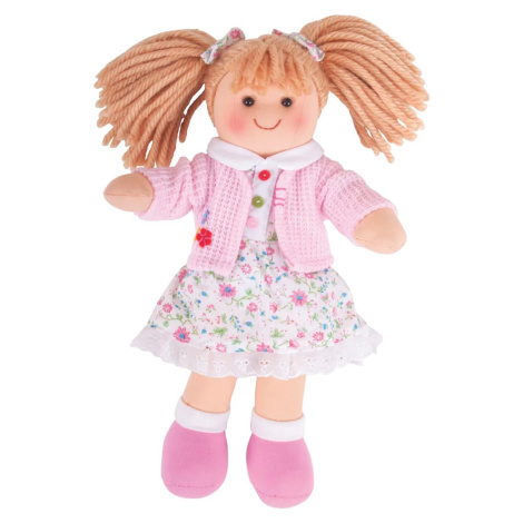 Bigjigs Toys Látková panenka POLLY 28 cm růžová