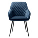 Furniria Designová židle Dana modrý samet