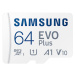 Samsung EVO Plus microSDXC/64GB/130MBps/UHS-I U1 / Class 10 + Adaptér