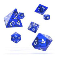 Oakie Doakie RPG sada 7 vícestěnných kostek - modrá průhledná