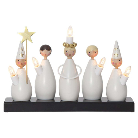 Černo-bílá světelná dekorace s vánočním motivem Luciakör – Star Trading
