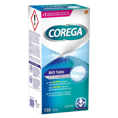 Corega Bio Tabs Čistící tablety 136 ks