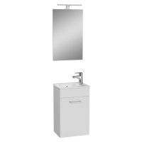 Koupelnová sestava s umyvadlem zrcadlem a osvětlením VitrA Mia 39x61x28 cm bílá lesk MIASET40B