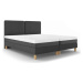 Tmavě šedá čalouněná dvoulůžková postel s roštem 180x200 cm Lotus – Mazzini Beds