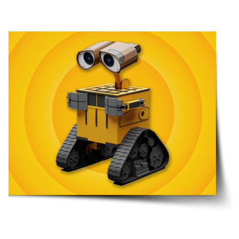 Sablio Plakát Wall-E robot Žlutý - 120x80 cm