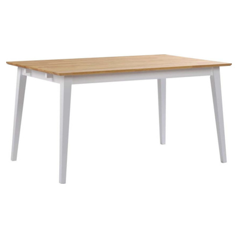 Dubový jídelní stůl s bílými nohami Rowico Mimi, 140 x 90 cm