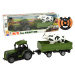 mamido  Traktor s vlečkou a figurkou kravičky na dálkové ovládání RC zelený RC