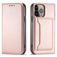 Magnet Card Case elegantní knížkové pouzdro s venkovní kapsou na Samsung Galaxy A23 5G Pink