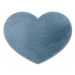 Koberec protiskluzový SHAPE 3105 Srdce Shaggy - modrý plyš