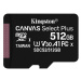 Kingston Micro SDXC Canvas Select Plus 100R 512GB 100MB/s UHS-I - SDCS2/512GBSP