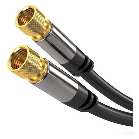 PremiumCord Satelitní antenní HQ kabel F male - F male (135 dB) 4x stíněný 3m