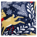 Vánoční deka z mikrovlákna FESTIVE VIBES modrá I. 130x170 cm