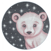 Ayyildiz koberce Dětský kusový koberec Bambi 810 pink kruh Rozměry koberců: 160x160 (průměr) kru