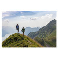 Fotografie Hiking in Swiss Alps, Henrik Trygg, (40 x 26.7 cm)