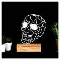 Hanah Home Kovová dekorace Skull 29 cm bílá