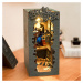 Stavebnice RoboTime miniatura domečku Kouzelnická ulička, zarážka na knihy, dřevěná, LED - TGB03