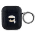 Karl Lagerfeld PU Embossed Karl Head Pouzdro pro AirPods 1/2 Black