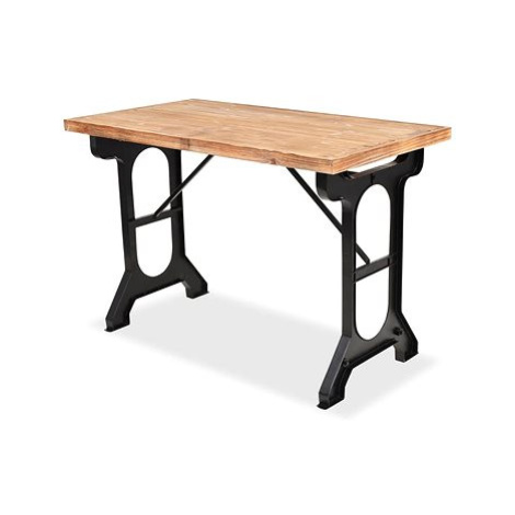 Jídelní stůl, masivní jedlové dřevo, 122x65x82 cm SHUMEE