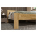 Rohová dřevěná postel Elisa, pravý roh, provedení D1, 140x200 cm