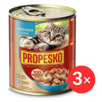 Propesko konzerva pro kočky s lososem v želé 3 × 830 g