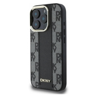 Pouzdro Dkny pro iPhone 16 Pro 6.3 černé Checkered Pattern Magsafe