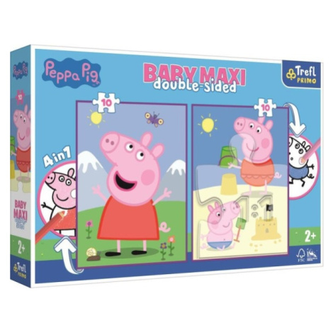 Trefl Puzzle Baby maxi Prasátko Peppa Dobrý den 2x10 dílků - oboustranné Matyska a.s.