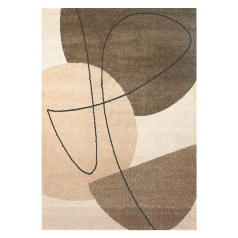 Spoltex, Kusový koberec Achat 550 Dark beige, 120x170, hnědá, obývací pokoj