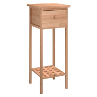 vidaXL Odkládací stolek se zásuvkou 25 x 25 x 60 cm masivní ořech