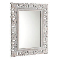SAPHO SCULE zrcadlo ve vyřezávaném rámu 70x100cm, bílá IN171