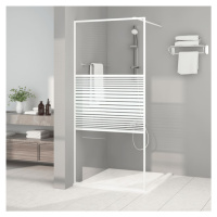 vidaXL Sprchová zástěna walk-in bílá 90 x 195 cm čiré ESG sklo