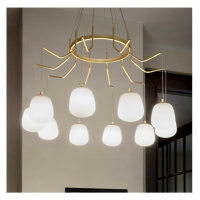 Ideal Lux Ideal Lux - LED Lustr na lanku KAROUSEL 10xG9/3W/230V pr. 82,5 cm mosaz