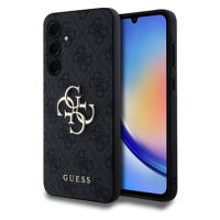 Guess PU 4G Metal Logo Zadní Kryt pro Samsung Galaxy A35 5G Grey