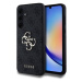 Guess PU 4G Metal Logo Zadní Kryt pro Samsung Galaxy A35 5G Grey