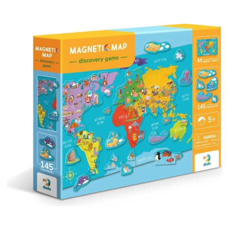 Magnetická hra Mapa světa 118 dílků DoDo