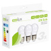 ECOLUX LED žárovka Ecolux 3-pack , miniglobe, 6W, E27, 3000K, 450lm, 3ks