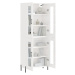 vidaXL Skříň highboard lesklá bílá 69,5 x 34 x 180 cm kompozitní dřevo