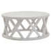 Estila Luxusní kulatý konferenční stolek Laticia Blanca s dekorativní konstrukcí ve venkovském s
