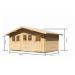 Dřevěný domek KARIBU LAGOR 2 (44984) natur LG1783