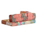 vidaXL Pouf patchwork textil