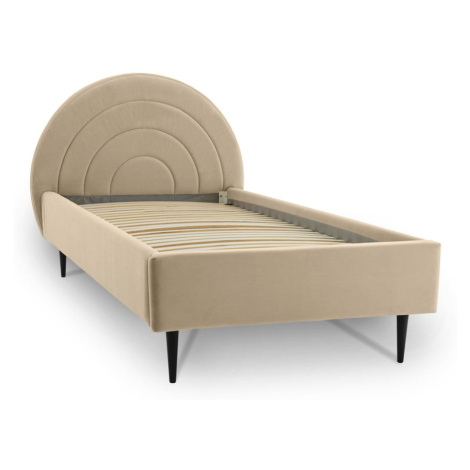 Béžová dětská postel s úložným prostorem 90x200 cm Rainbow – Scandic