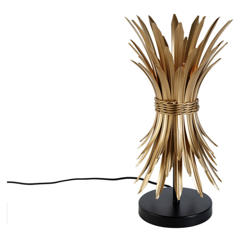 Stolní lampa ve stylu Art Deco zlatá - Wesley QAZQA