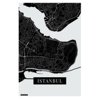 Mapa Instanbul black, 26.7 × 40 cm