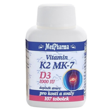 MedPharma Vitamin K2 MK-7+D3 1000 IU tob.107