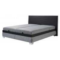 Polohovací postel s matrací GENOVIA černá/šedá, 180x200 cm